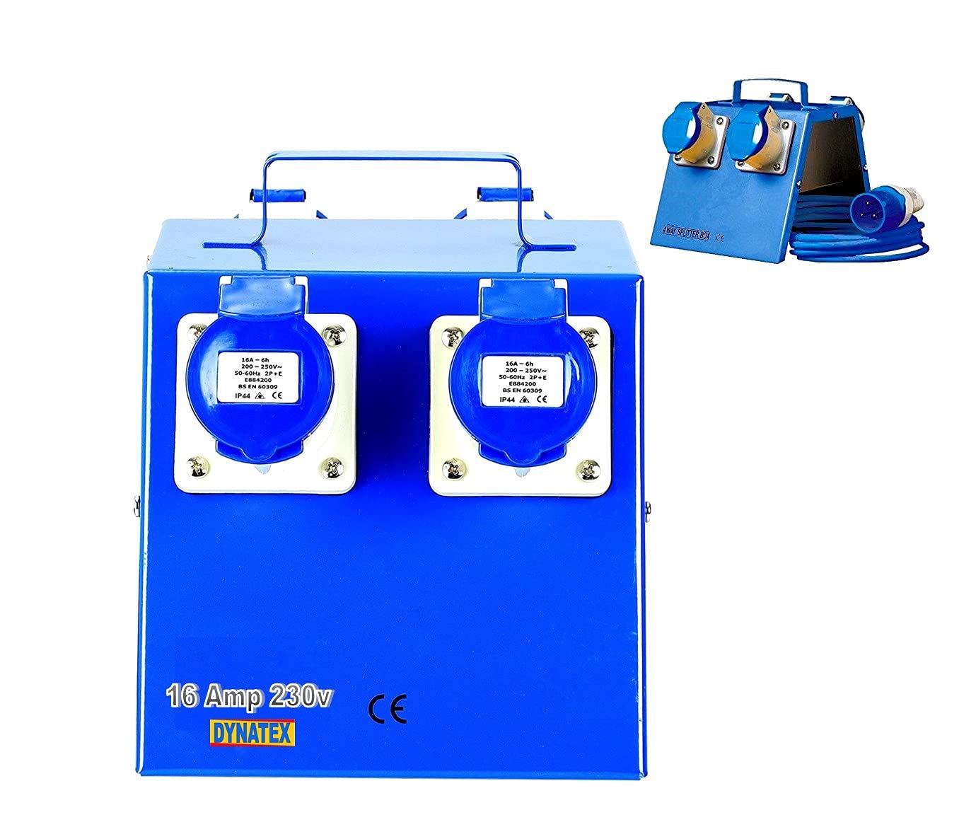DX/3001095 4 Way Splitter Junction Box 240 V Volt 4 Way Gang X 16 Amp Socket & Cable 3001095