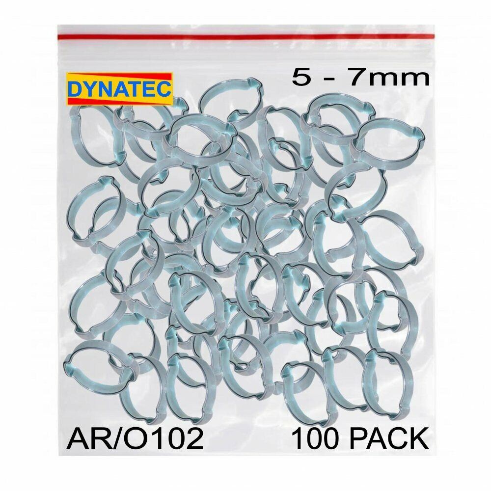 O-clip 5-7 mm 100 Pack Crimp Pinchers 2 Double Ear Hose Clip Gas LPG Welding NEW