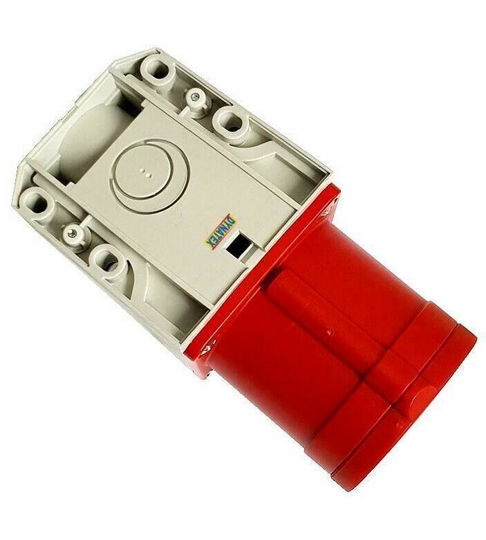 415v Wall Mount Socket Red 32a 4 Pin Garage Workshop 32 Amp Down Panel NEW