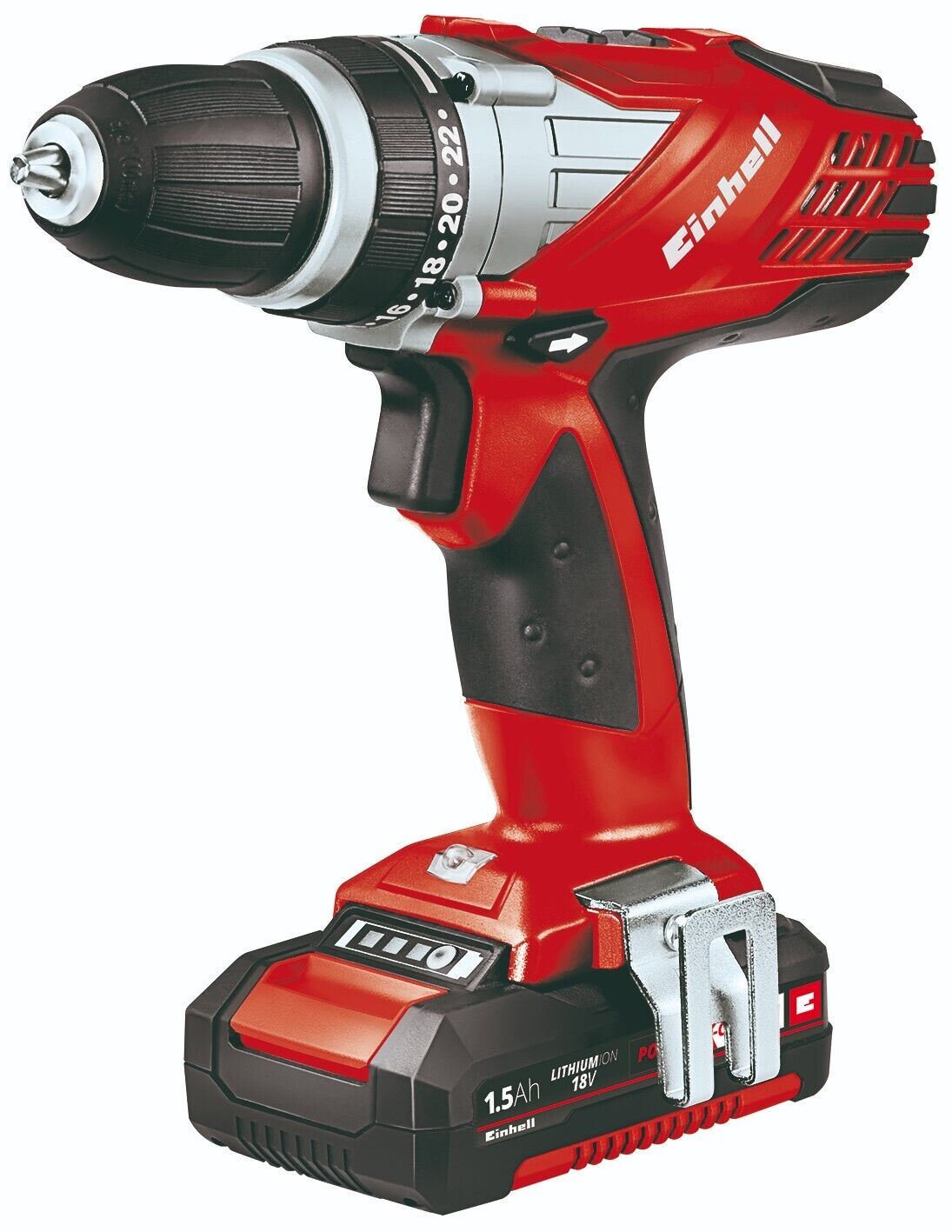 Cordless Drill 18 Volt Case 2 Batteries & Charger Kit Einhell TE-CD 18 Li NEW