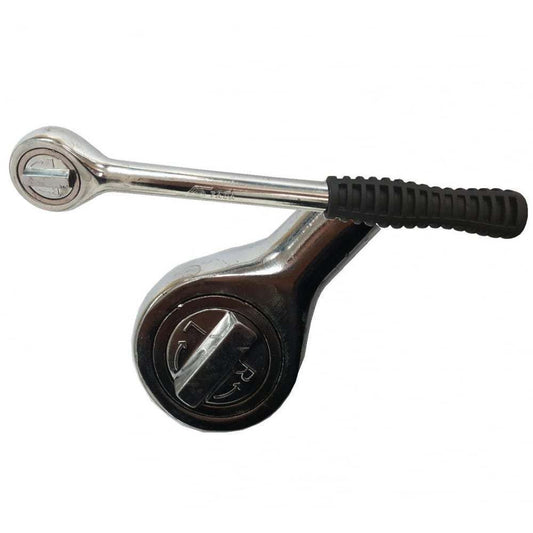 Ratchet Wrench 1/2" Rubber Grip Handle Socket Drive Dynatex 123459 Chrome NEW