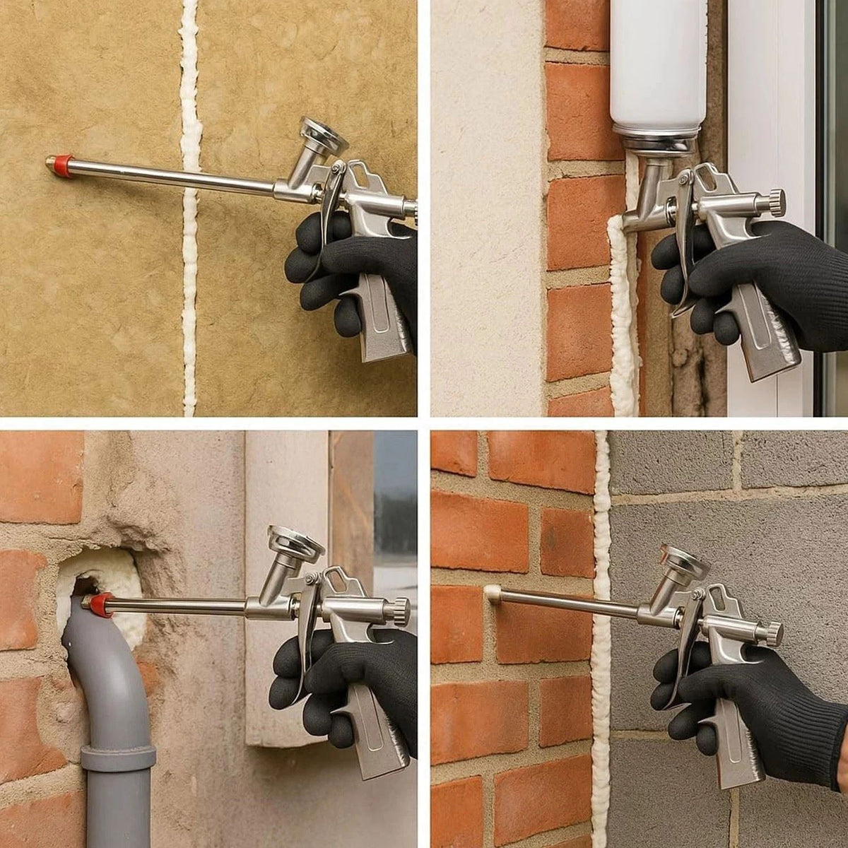 Thermcoat Insulation Spray Foam 6 Cans, Cleaner & Applicator Gun Sound Proofing