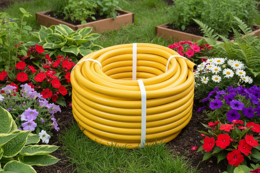 Yellow Garden Hose Pipe - 15 Metre Reinforced Anti-kink Water Hosepipe Watering 1402733 15x32