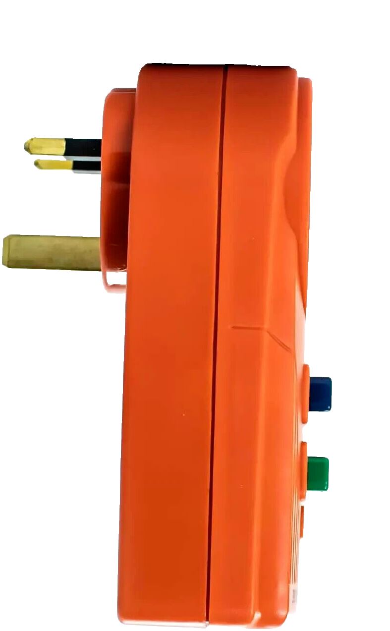 RCD Trip Switch 13 Amp Plug In Socket Circuit Breaker Test Reset RCD Orange 13A 3001105
