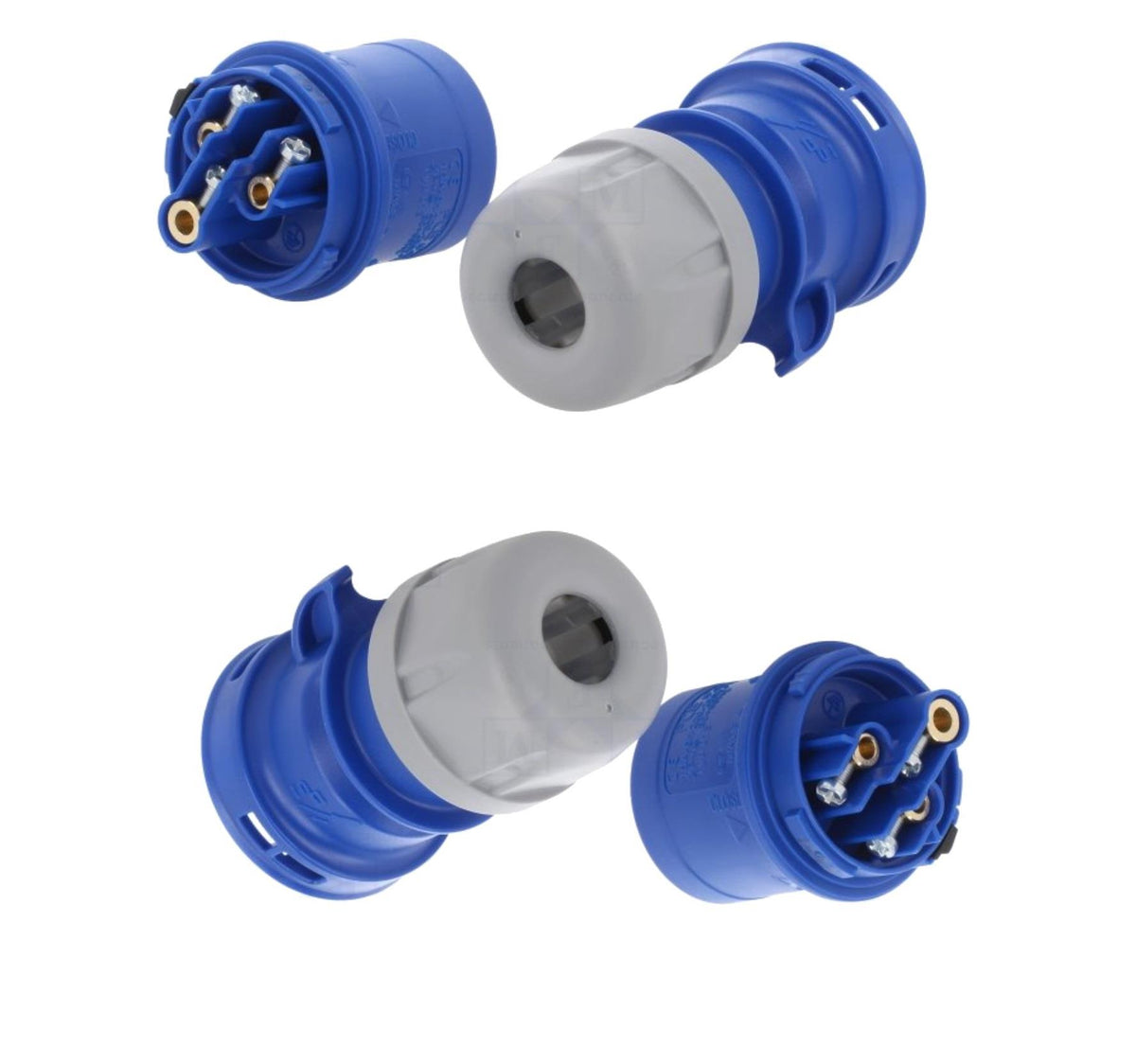 14M Heavy Duty 2.5mm 16A Blue Extension Lead Site Plug to 16A Trailing Socket