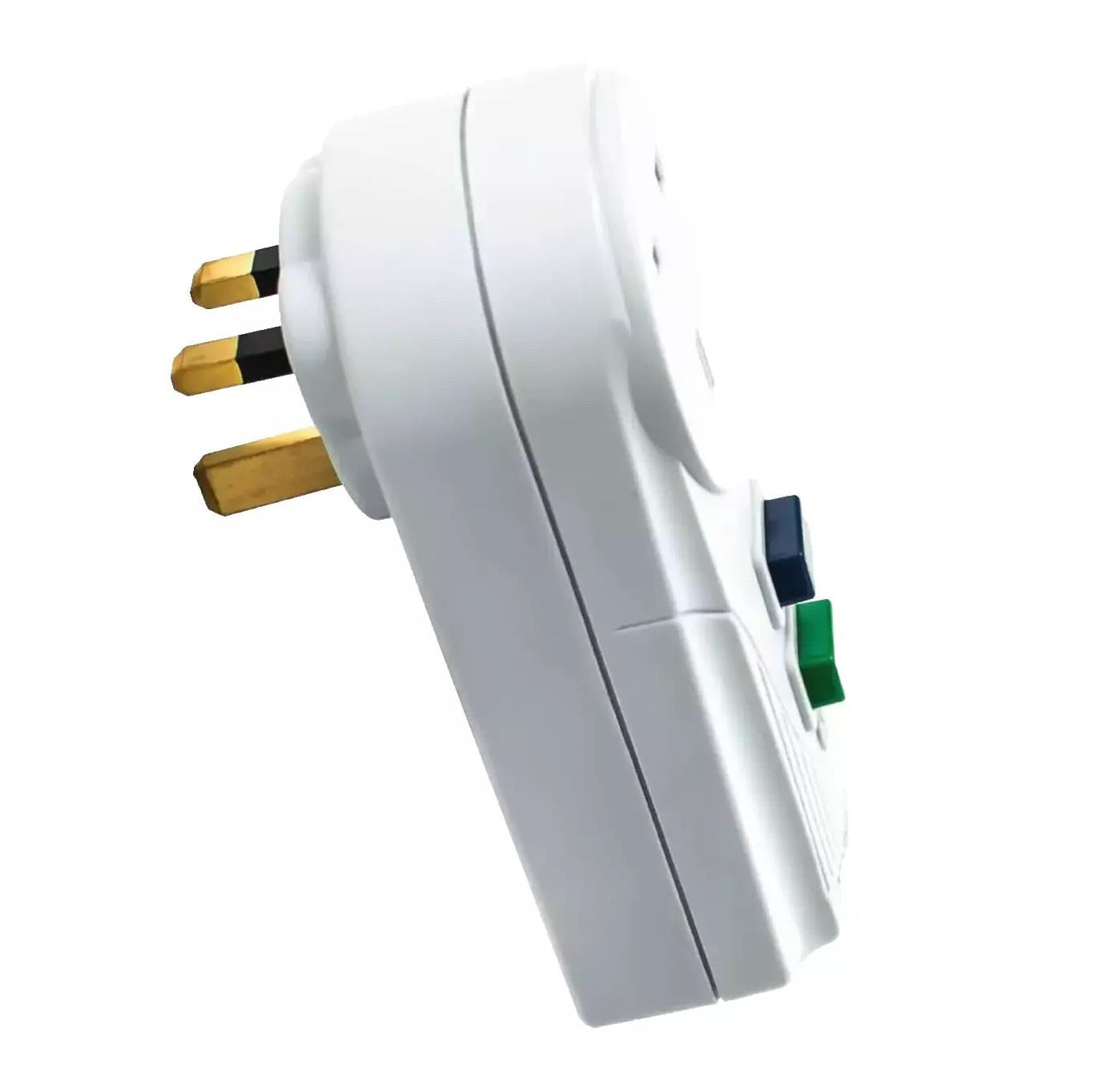 RCD Trip Switch 13 Amp Plug In Socket Circuit Breaker Test Reset RCD White 13A 3001103