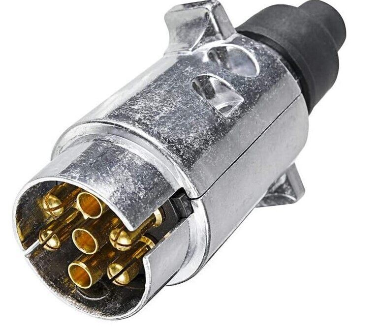 Caravan Trailer Plug 7 PIn Metal 12 V Type N Towing Mount For Vehicle Light 9001397