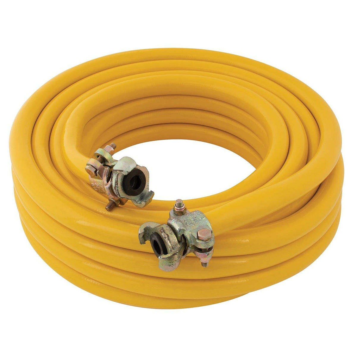 Compressor Air Hose 3/4 Inch 15m 50ft 300 PSI Yellow Plant Breaker Pneumatic Rubber PVC 2001300