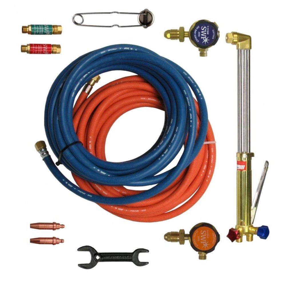 Welding Cutting Set & Gas Portable Contractors Kit Welders & 2 Regulators 4002286