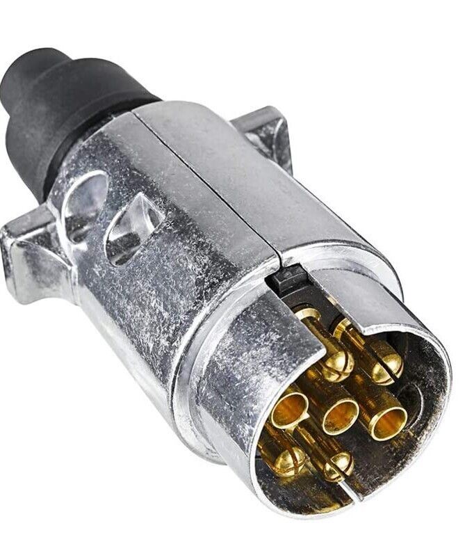 Caravan Trailer Plug 7 PIn Metal 12 V Type N Towing Mount For Vehicle Light 9001397