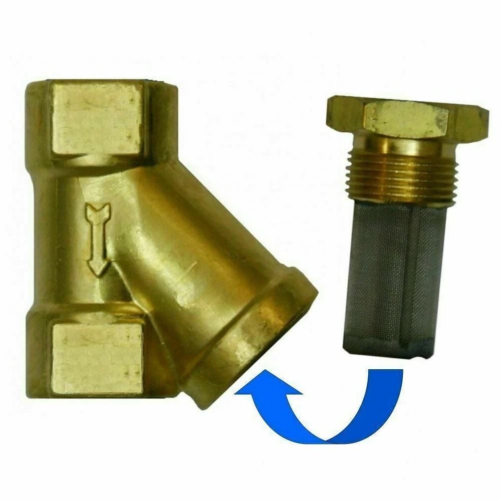 1 1/2 BSP Valve Y Strainer Pressure Washer Water Filter Brass Inline Diesel Fuel 1402086