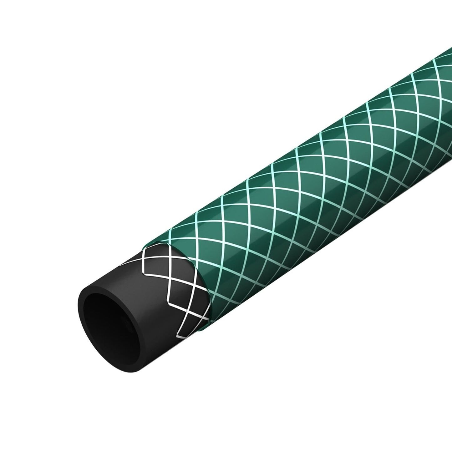 15m Garden Hose Pipe 13mm Reinforced Braided PVC Watering Hose Heavy Duty Green 1402740