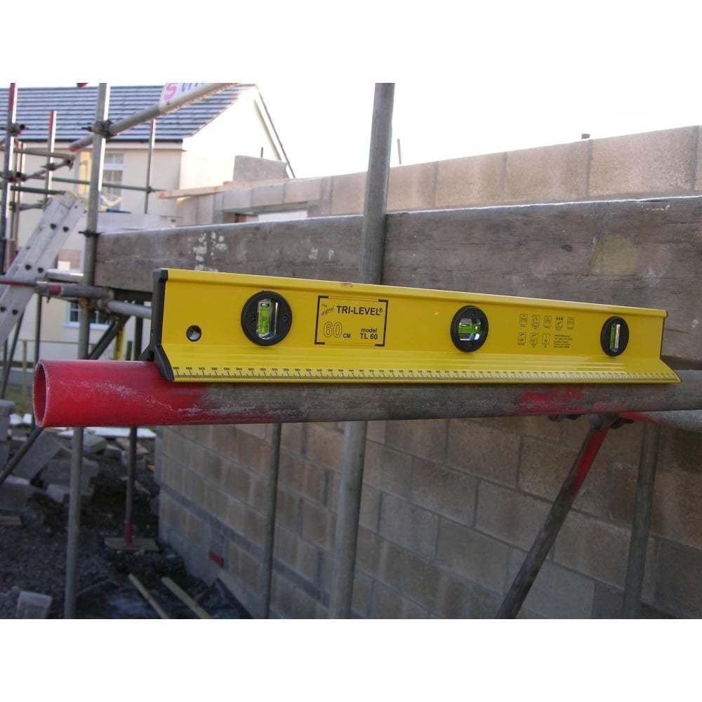 Vitrex Spirit Level 600mm 2ft Tri Beam 3 Vial Aluminium Coping Stone Builders Ruler TRI600 (60CM)