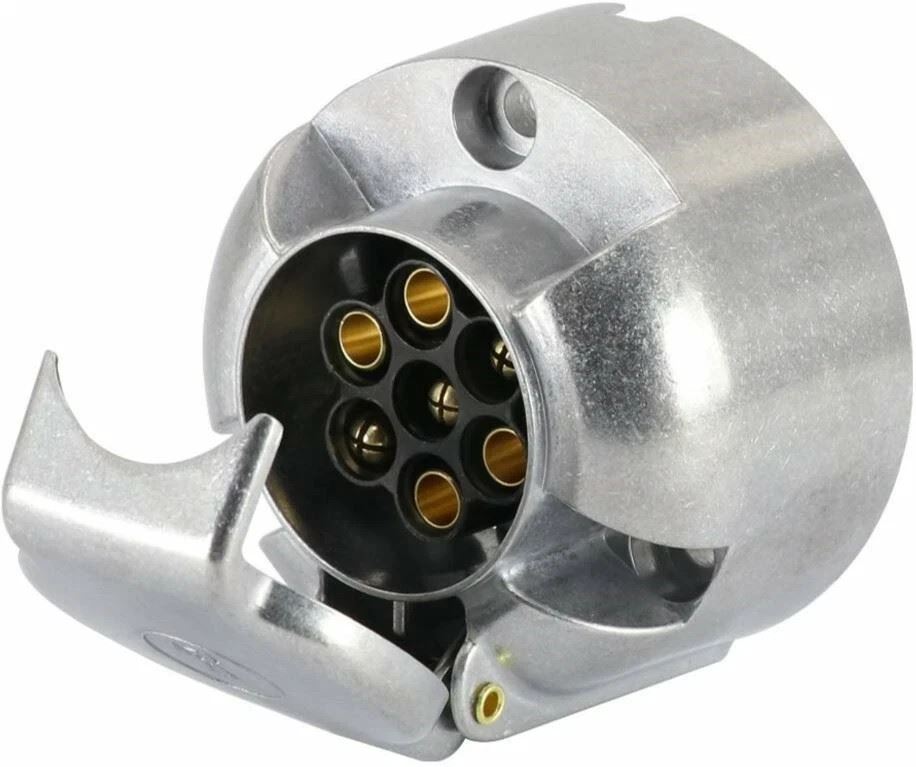 12 V Type N 7 Pin Metal Plant Trailer / Caravan Towing Socket Motorhome 9001399