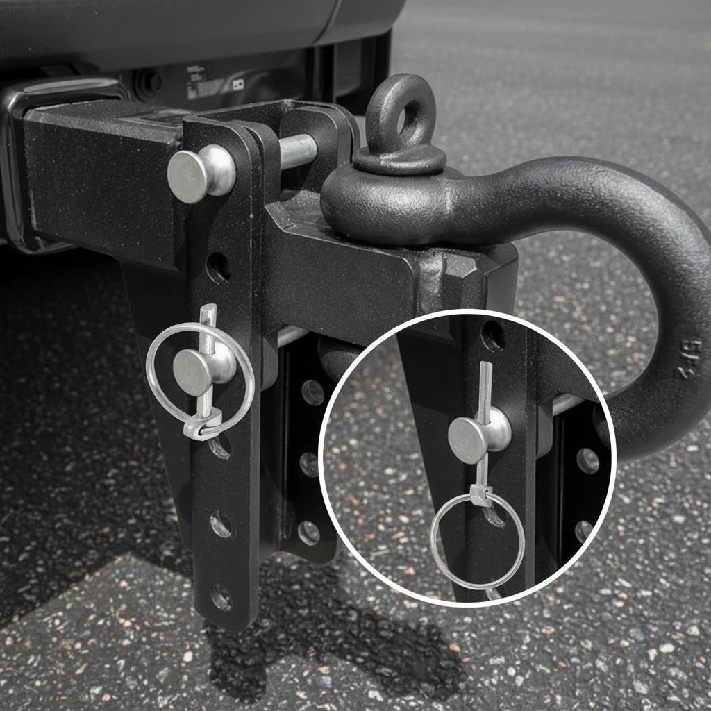 2 Lynch Pin 34.5mm x 11.0mm 40L Retaining Lock Pin Trailer D Clip Round Locking 90072102x166