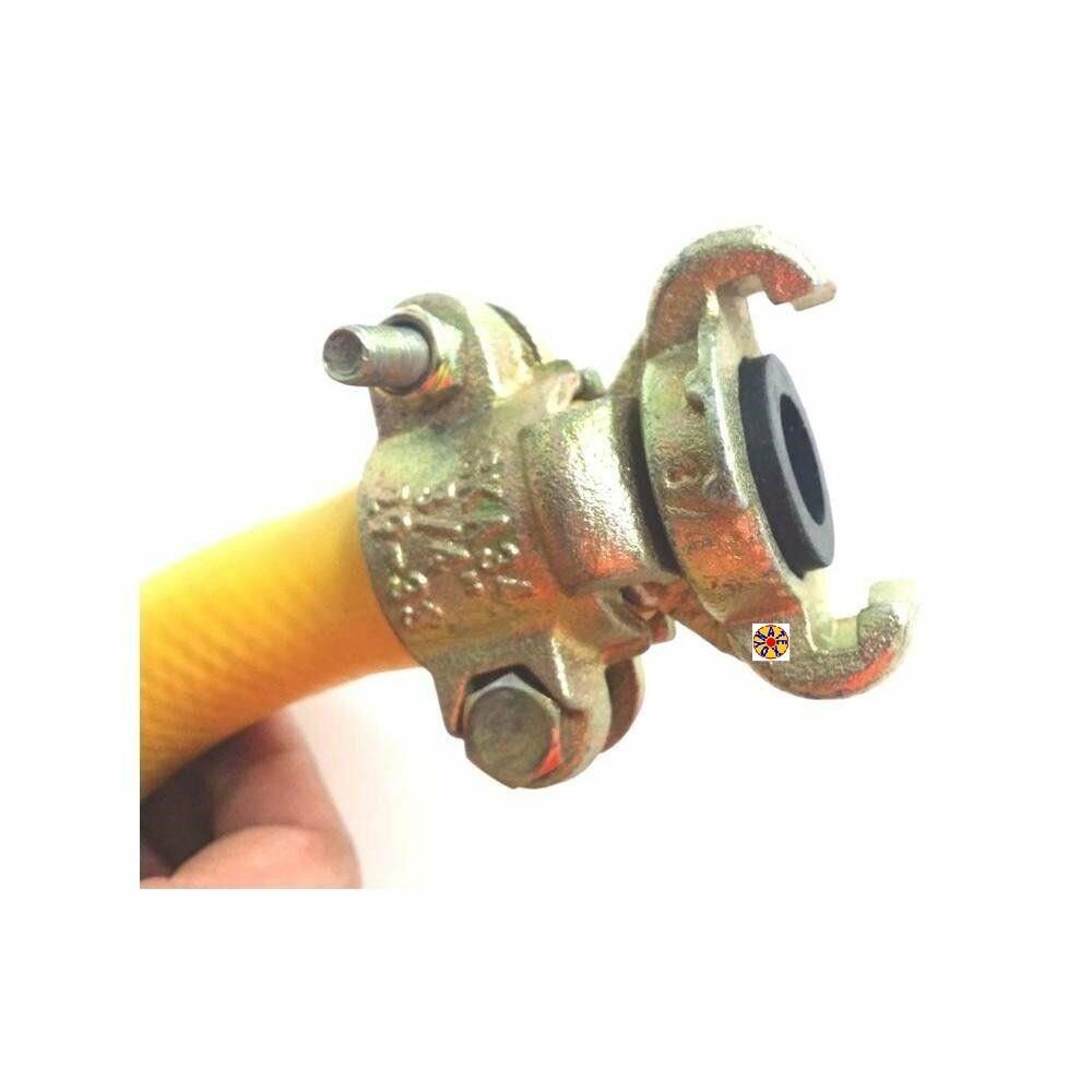 Compressor Air Hose 3/4 Inch 15m 50ft 300 PSI Yellow Plant Breaker Pneumatic Rubber PVC 2001300