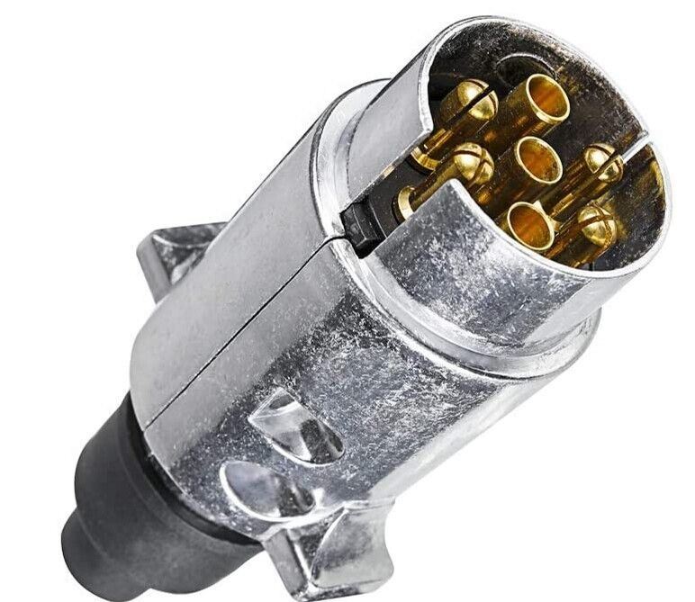 Caravan Trailer Plug 7 PIn Metal 12 V Type N Towing Mount For Vehicle Light 9001397