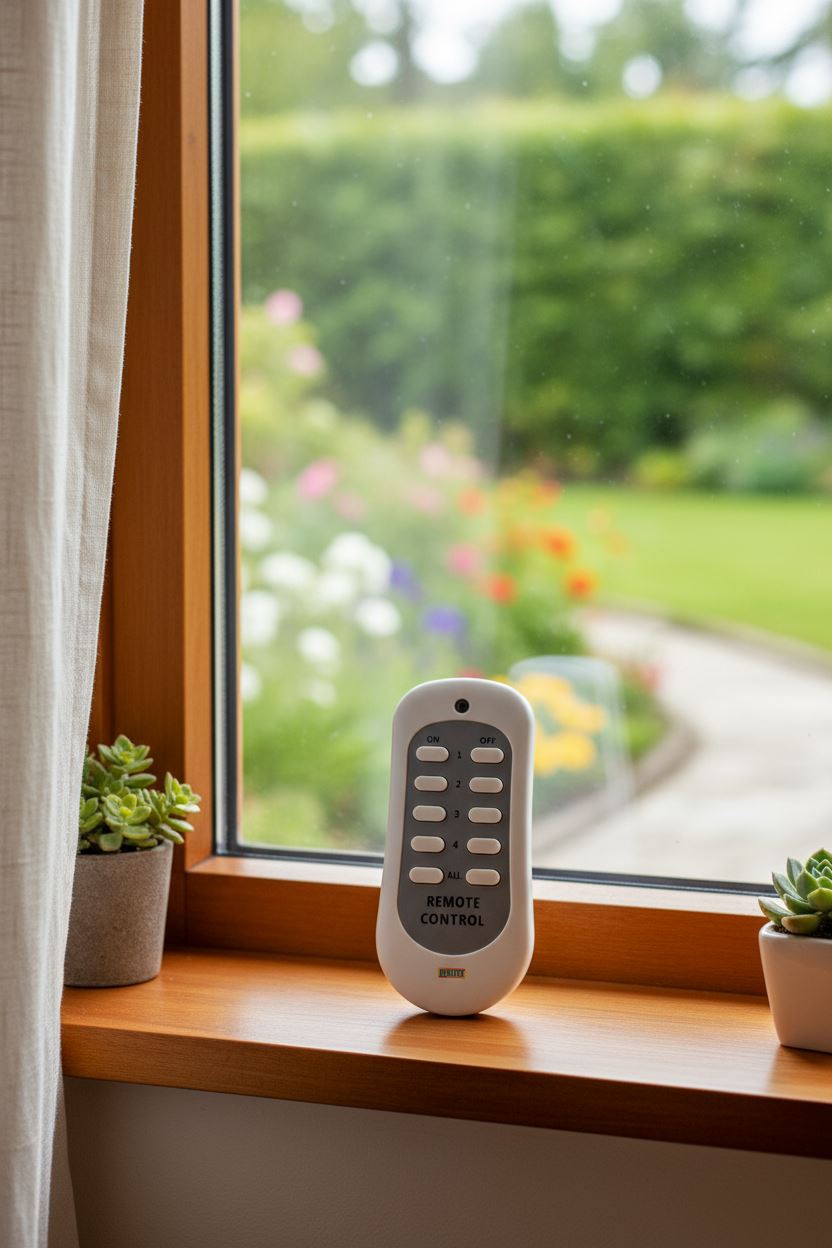 Wireless Remote Control Sockets 3 Electrical 3 Pin Plug 4 Programmable Channels