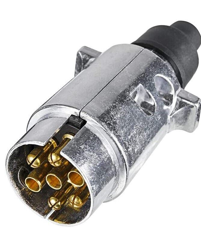 Caravan Trailer Plug 7 PIn Metal 12 V Type N Towing Mount For Vehicle Light 9001397