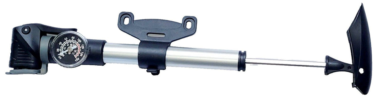 Mini Bike Pump 160 PSI Pressure Gauge Alloy Presta Schrader Valve Bicycle 1000286