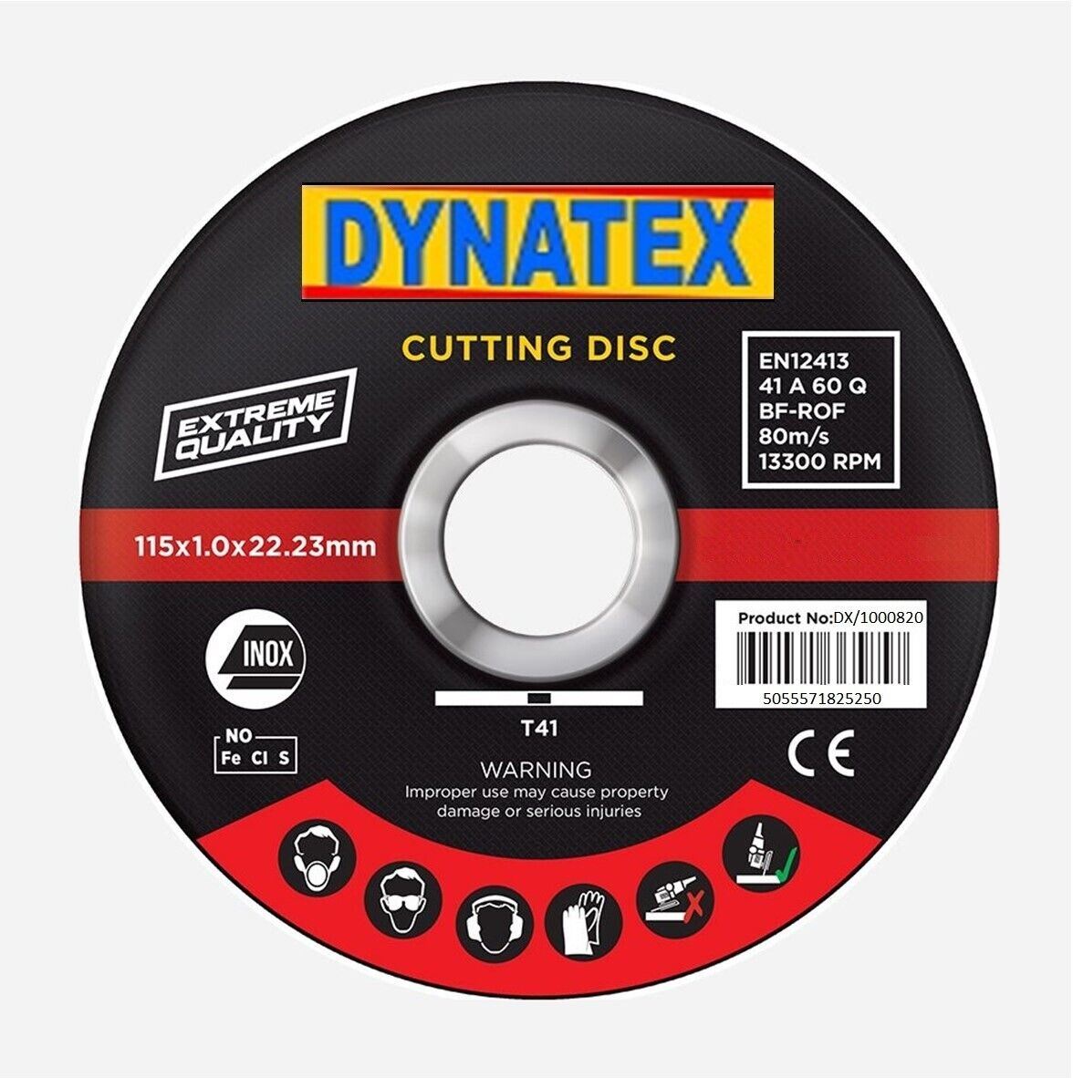 Cutting Disc Ultra Thin 10 Pack Stainless Steel 115mm OD x 1mm x 22.2mm ID Metal