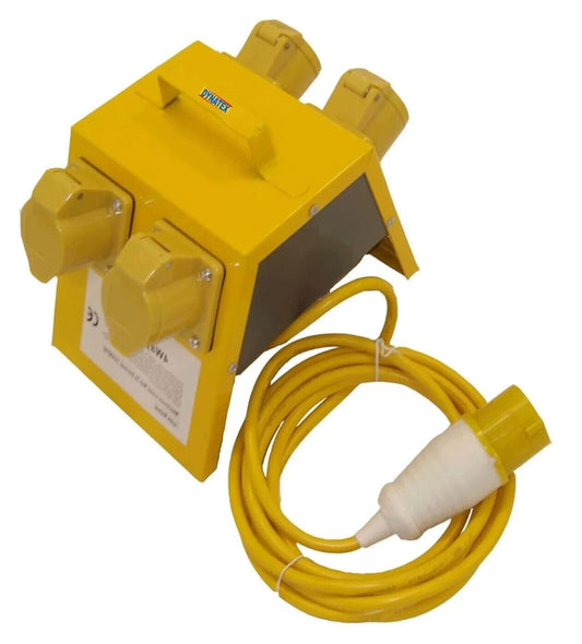 4 Way Splitter 110 Volt 16 Amp Distribution Junction With & Cable 110V 16A 3001096