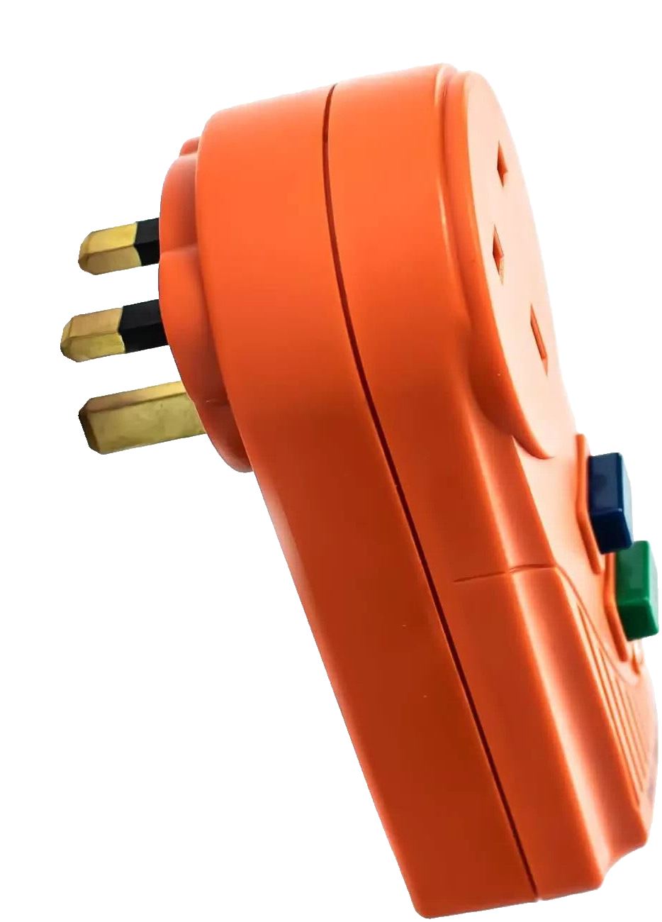 RCD Trip Switch 13 Amp Plug In Socket Circuit Breaker Test Reset RCD Orange 13A 3001105