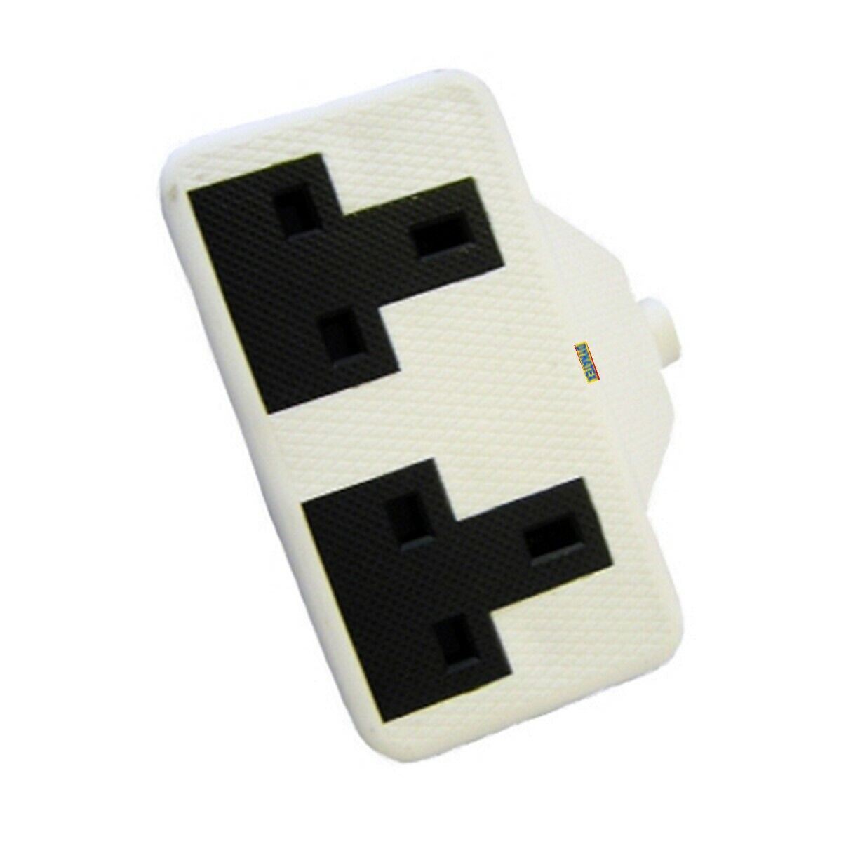 13 Amp Electric Hard Rubber Twin Socket 13A Heavy Duty Mains Electrical 3 Pin 3001066