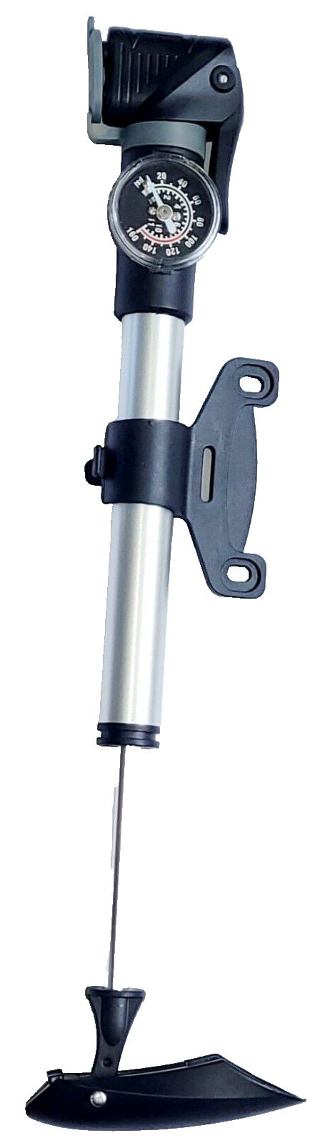 Mini Bike Pump 160 PSI Pressure Gauge Alloy Presta Schrader Valve Bicycle 1000286