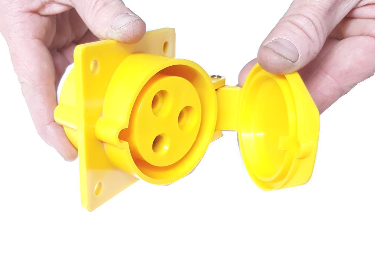Side View Generator Socket Panel Angle Mounted Socket 32A 110V IP44 PCE 110 Volt 32 Amp Generator ...