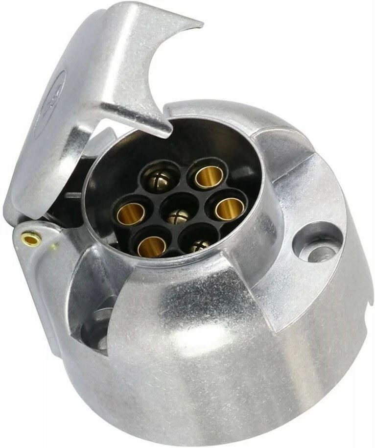 12 V Type N 7 Pin Metal Plant Trailer / Caravan Towing Socket Motorhome 9001399