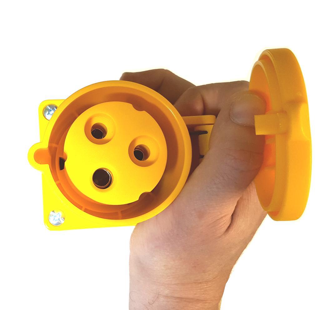 110 Volt Extension Lead Cable Reel 14M Hook Up Yellow 32A 2.5mm 32 Amp 110V 3001270