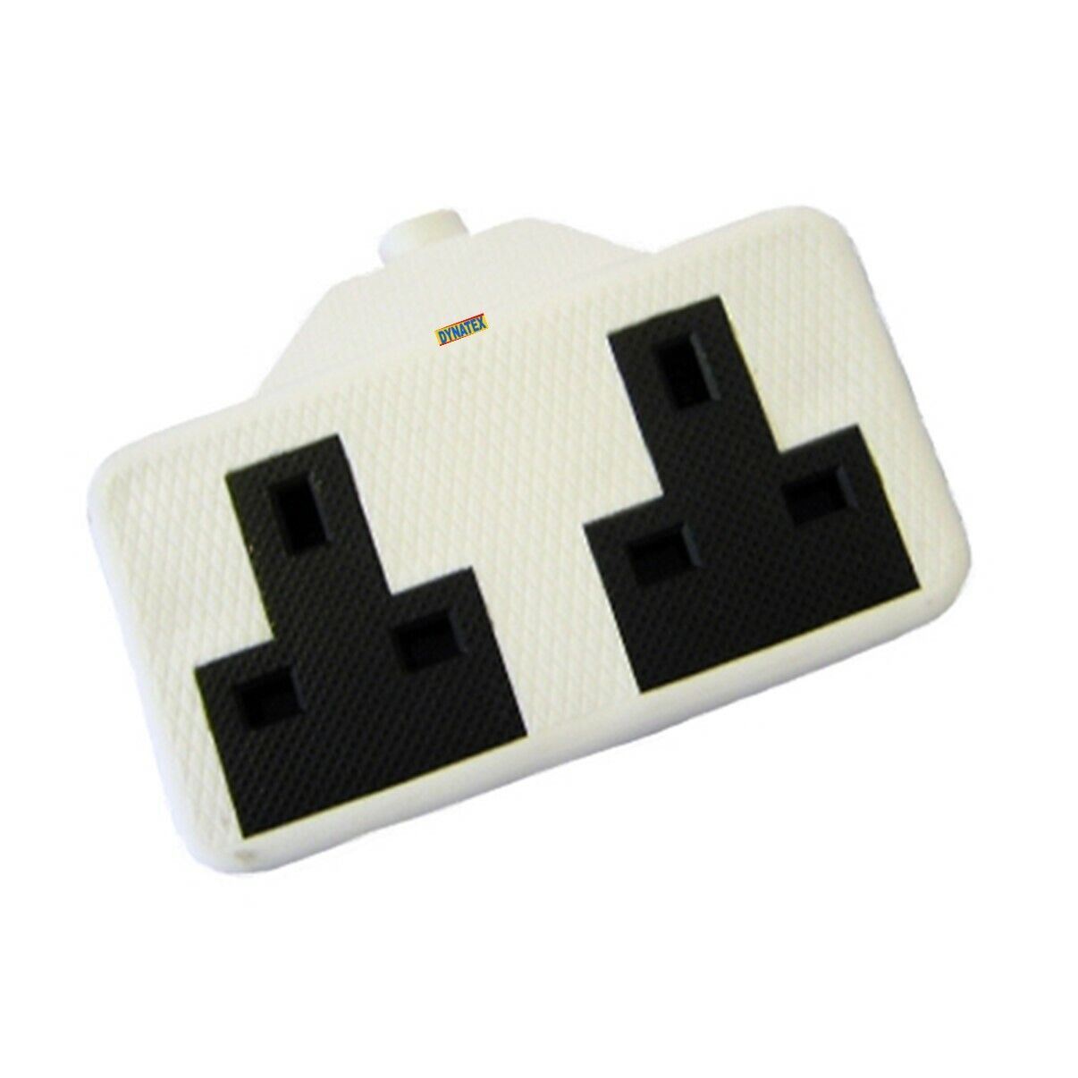 13 Amp Electric Hard Rubber Twin Socket 13A Heavy Duty Mains Electrical 3 Pin 3001066