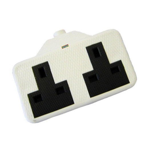 13 Amp Electric Hard Rubber Twin Socket 13A Heavy Duty Mains Electrical 3 Pin 3001066