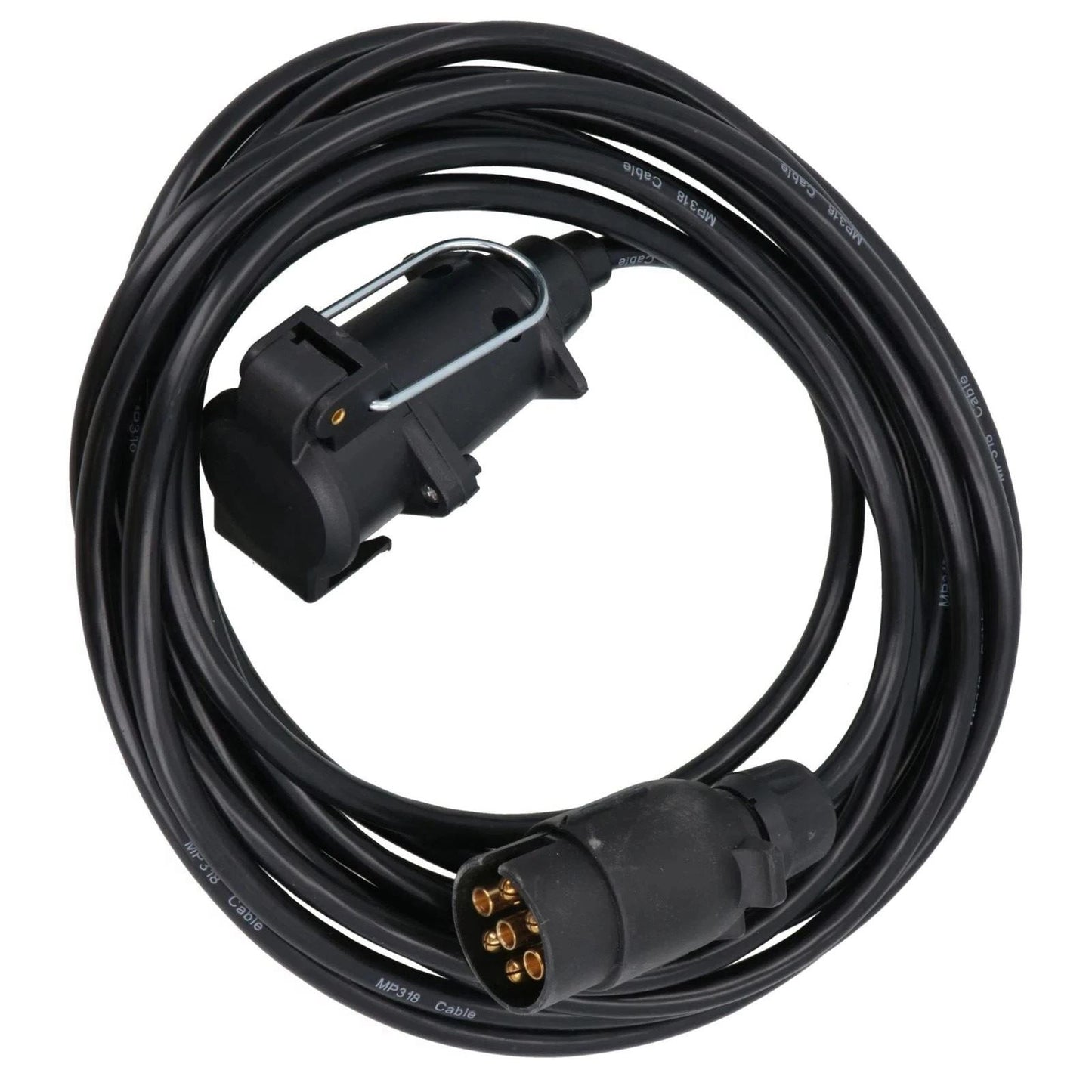 6M 7 Pin Trailer Extension Lead Cable Male to Female Caravan Lighting Board UK 9001402