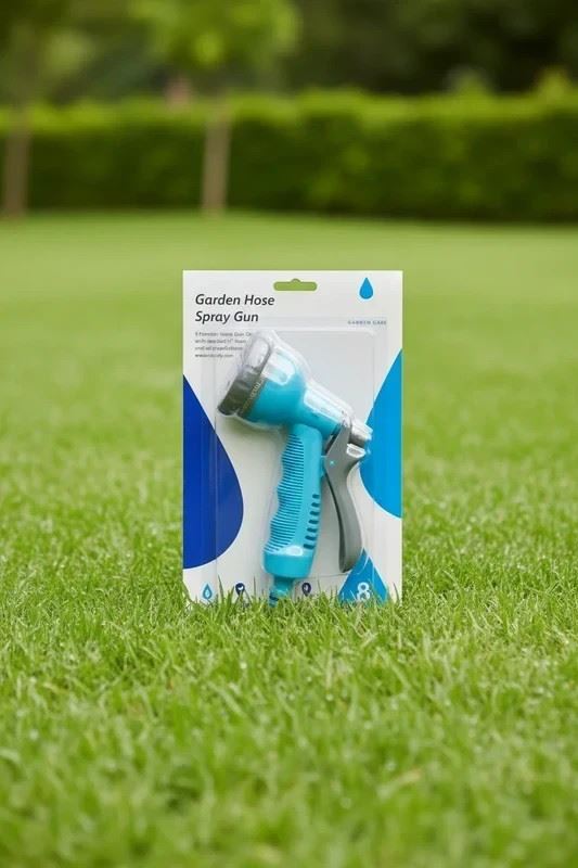 Garden Hose Spray Gun Nozzle 8 Pattern Water Soft Grip For Gardening Pipe 1402719
