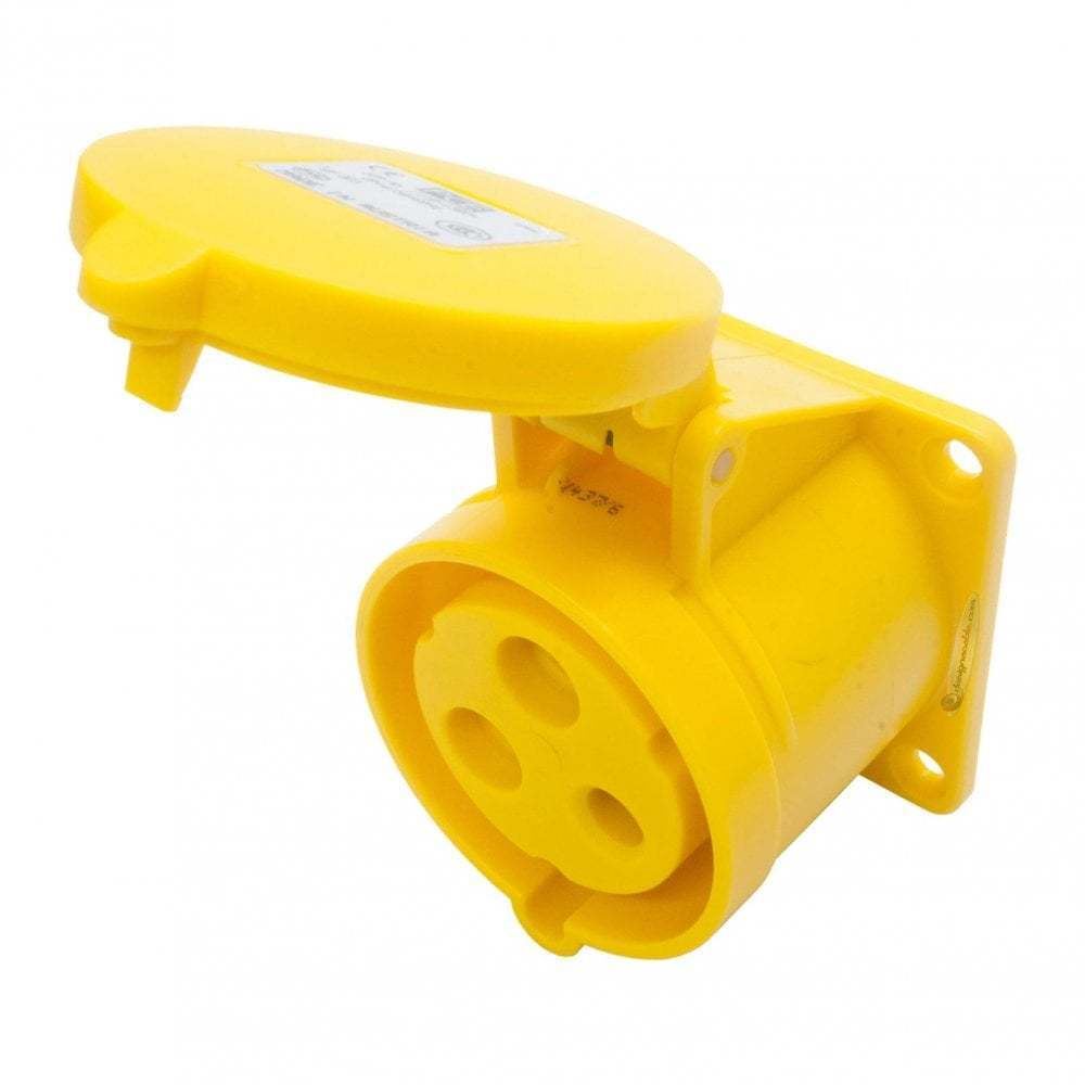 Side View Generator Socket Generator Panel Mounted Socket Straight 32a 110v 32 Amp 110 Volt 32A N ...