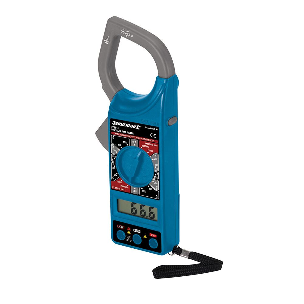 Digital Clamp Meter 1000A AC | 600V DC | 750V AC | 20KΩ | CAT II | Non-Contact Current Measurement 228541
