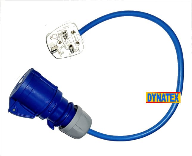 Generator Fly Lead 32 Amp Socket To 13A Plug Caravan Hook Up Power Cable 3001273 1x073/404/681