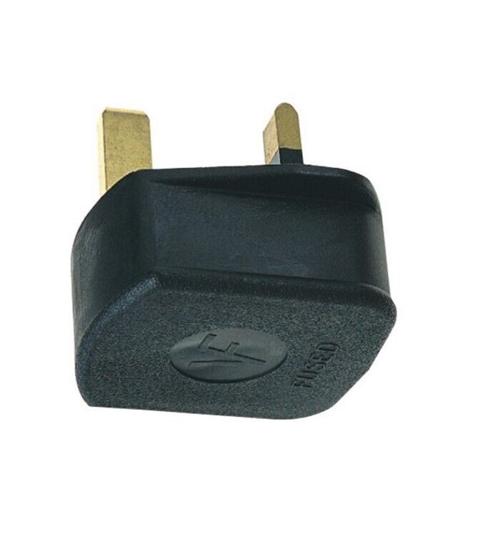 13A Plug For Socket Extension Lead 13 Amp Black Plastic 3 Pin Domestic Appliance 3001081