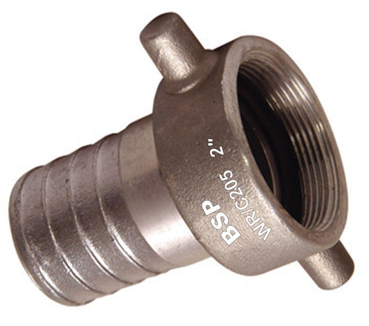Coupling Water Pump 2" BSP Female Hose Tail Connector 50mm Suction Layflat 50mm 1402004