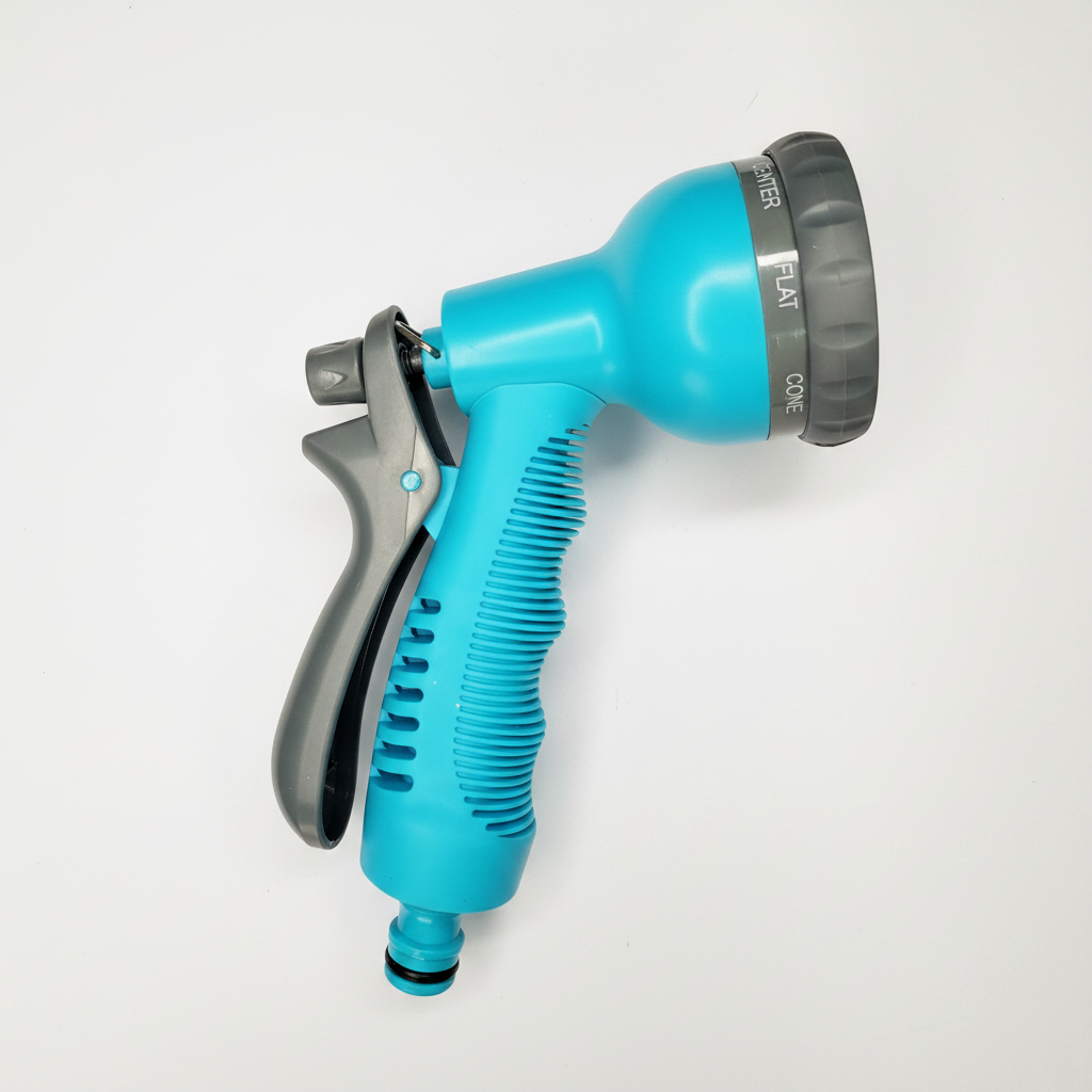 Garden Hose Spray Nozzle Gun Water Pipe 8 Multi Pattern Speed Click Connector 1402717