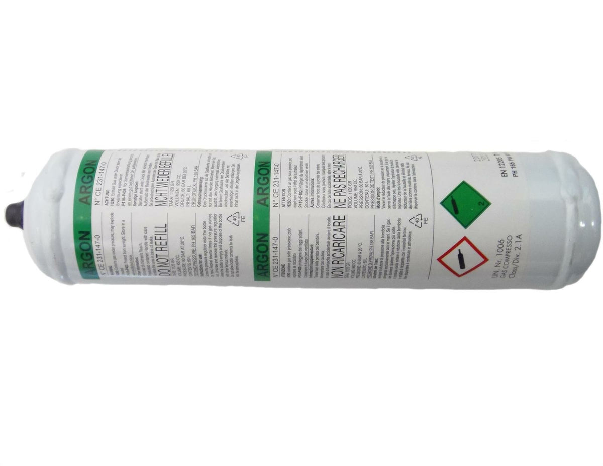 Argon Pure Disposable Welding Mig Gas Bottle Welders 60 Litre For Mini Regulator 4002261
