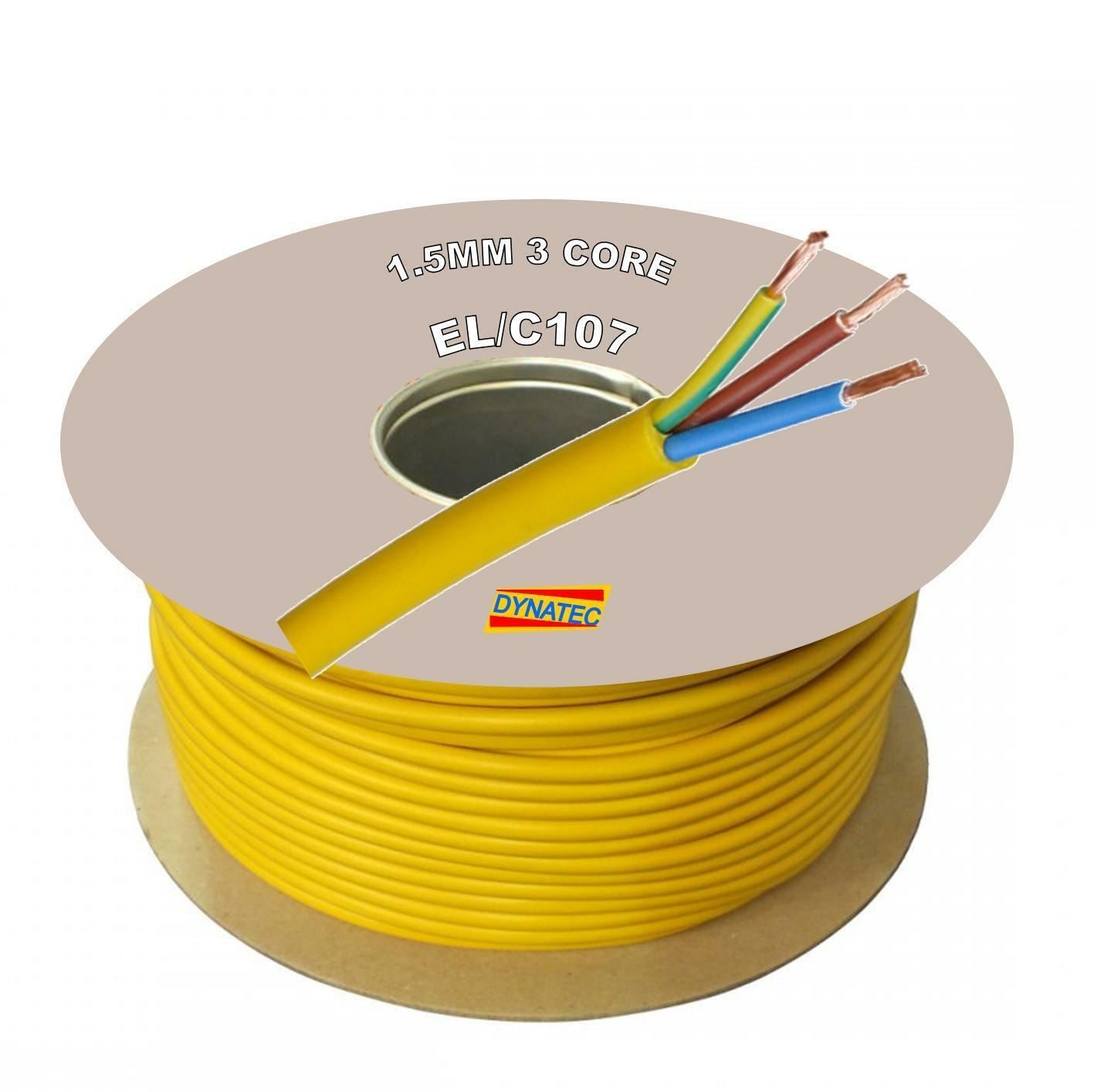 110V  1.5mm Arctic Yellow 3183 Flex Cable 3 Core Site Electrical Artic 110 Volt 3001380