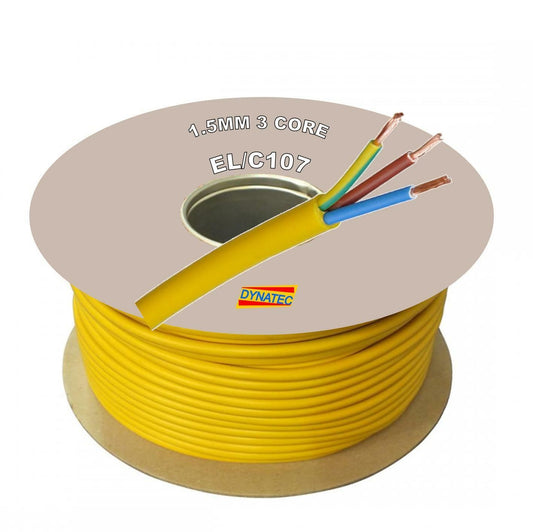 110V  1.5mm Arctic Yellow 3183 Flex Cable 3 Core Site Electrical Artic 110 Volt 3001380