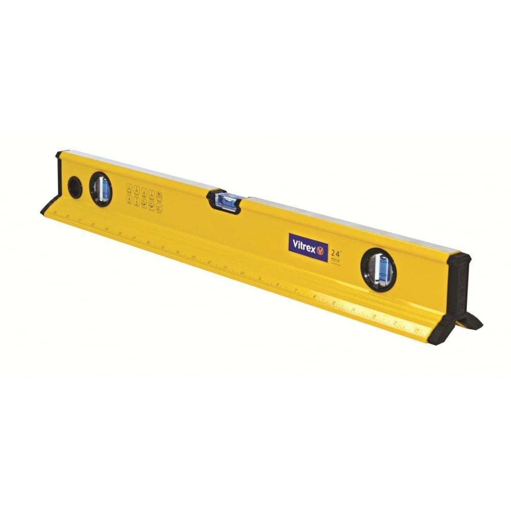 Vitrex Spirit Level 600mm 2ft Tri Beam 3 Vial Aluminium Coping Stone Builders Ruler TRI600 (60CM)