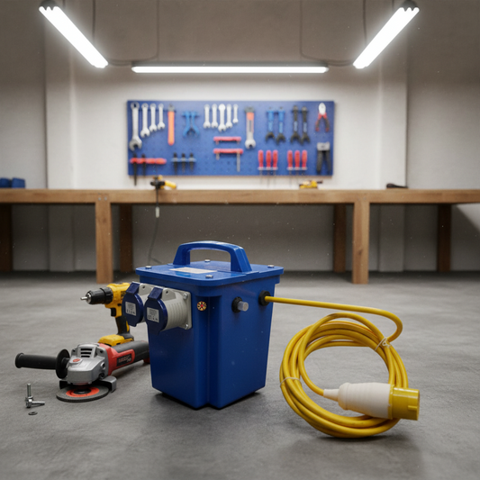 3.3 KVA Site Transformer Step Up 2 x 16A 240V Socket 110 to 240 Volt 3001236