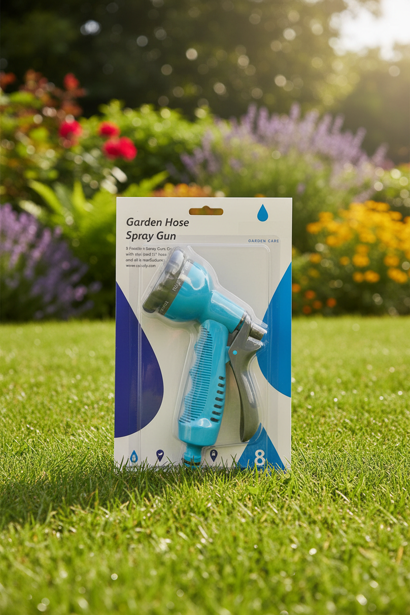 Garden Hose Spray Nozzle Gun Water Pipe 8 Multi Pattern Speed Click Connector 1402717