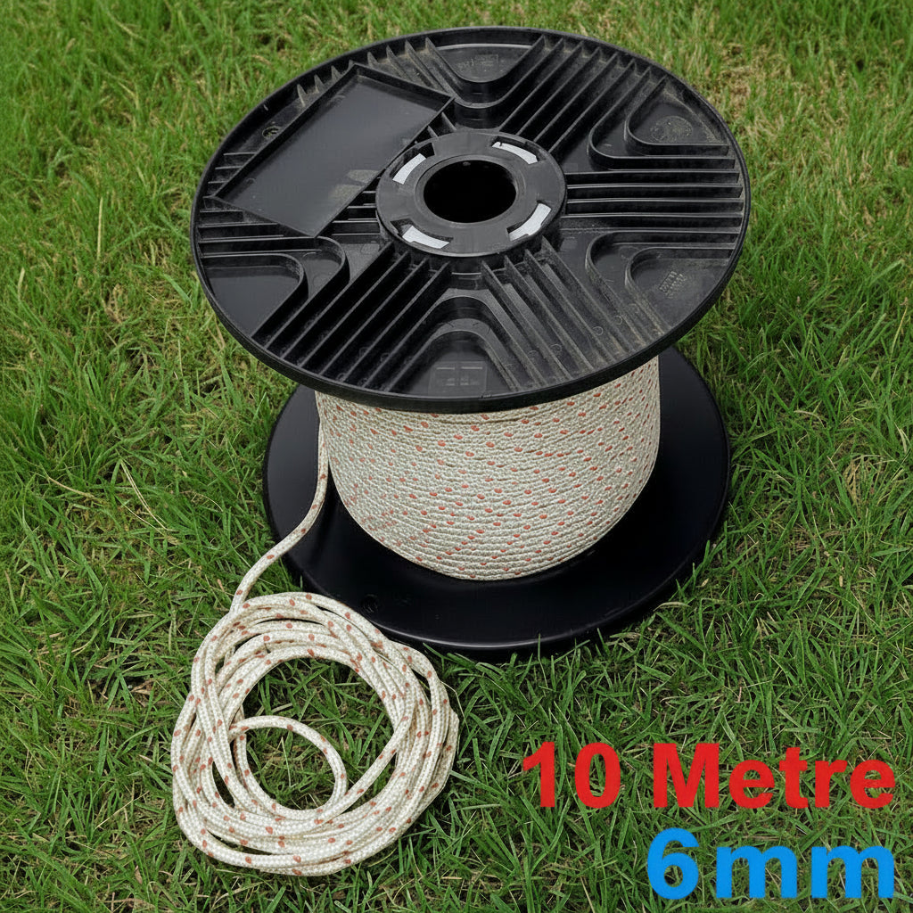 Recoil Starter Pull Cord Rope 6mm x 1 Metre Long Heavy Duty Recoil Pulley NEW