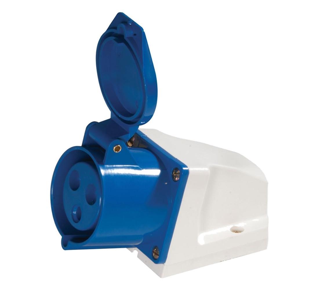 Wall Panel Mounted Panel Socket 32A 240V 32 Amp IP44 PCE 240 Volt 3001730